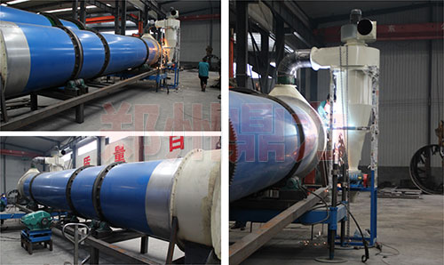 鄭州鼎力木屑烘干機試機現場圖